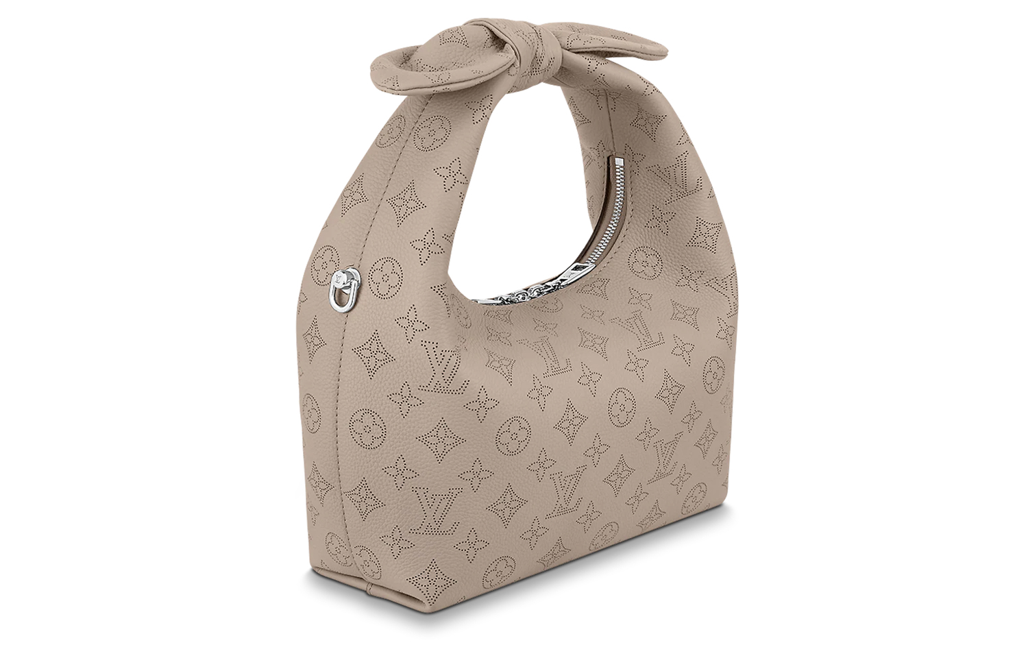Louis Vuitton Сумка WHY KNO из перфорированной кожи с дыроколами, на одно плечо, кроссбоди, маленький размер, женская, серая — фото 2