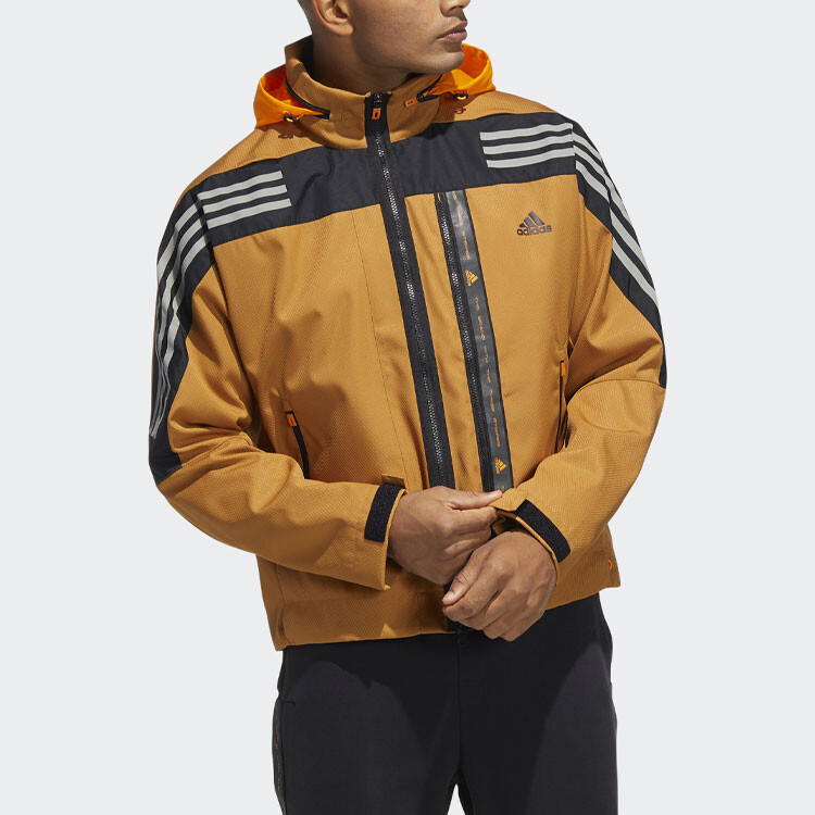 Куртка мужская пшенично-коричневая Adidas, коричневый — фото 2