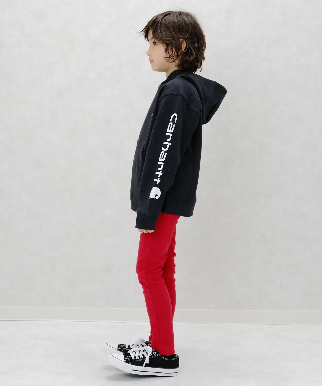 Толстовка с логотипом Carhartt детская чёрная — фото 3
