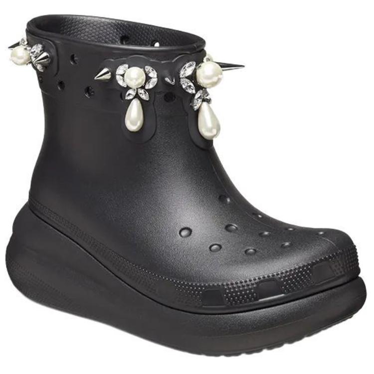 Женские полусапоги Crocs Crush Simone Rocha с декором, черный — фото 4