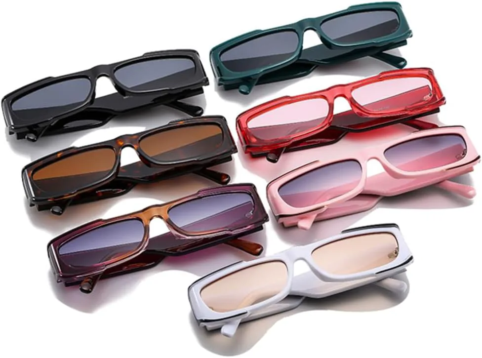 

Женские солнцезащитные очки прямоугольной формы, фиолетовые, двухцветные, ретро-градиентные, защита от УФ-излучения UV400, мужские солнцезащитные очки LANGSER, 2