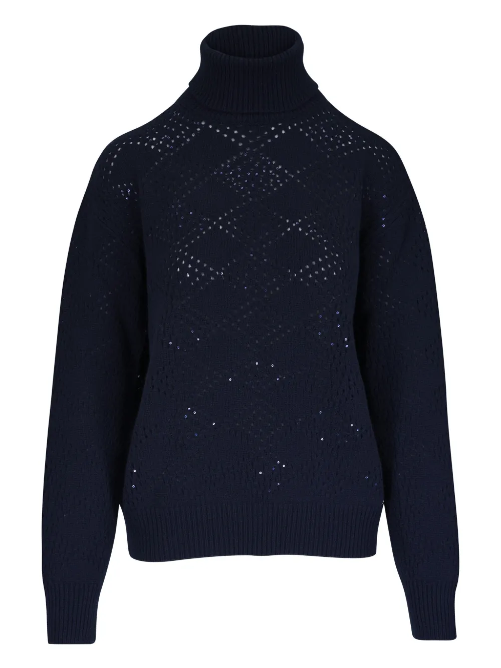 

Свитер с высоким воротником Kiton, синий