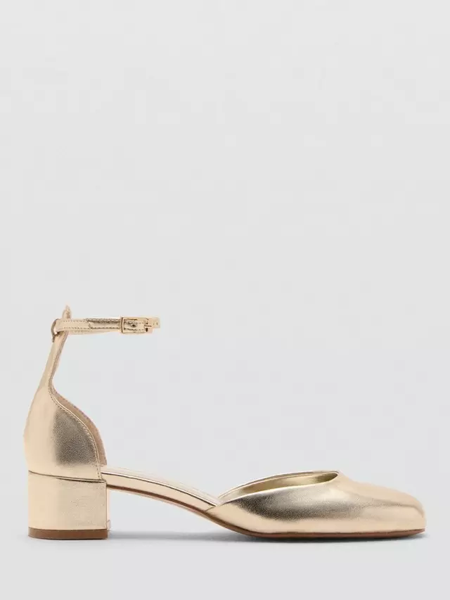 

Сандалии Mango Alexa Metallic Low, золотой