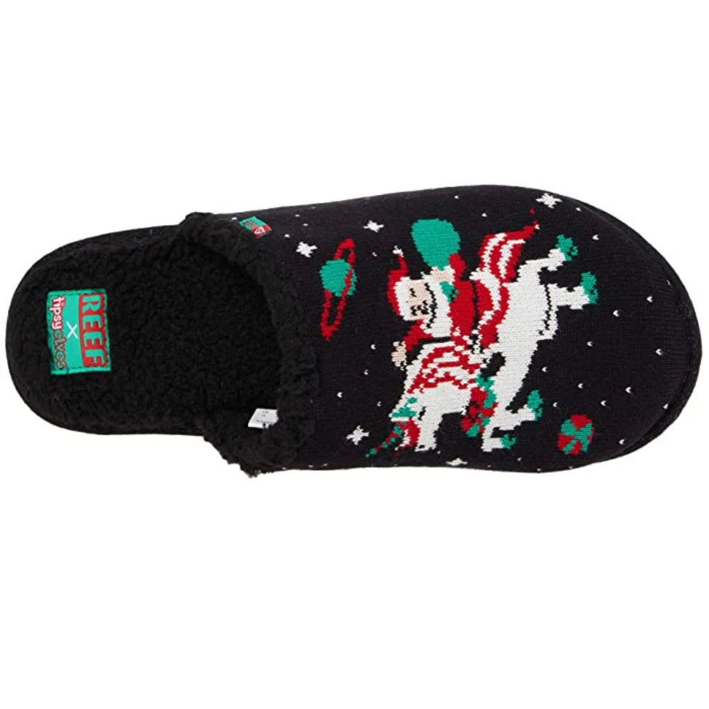 Тапочки Reef X Tipsy Elves Ci2728, мужские рождественские мюли Unicorn GAL1634 Reef, черный — фото 2