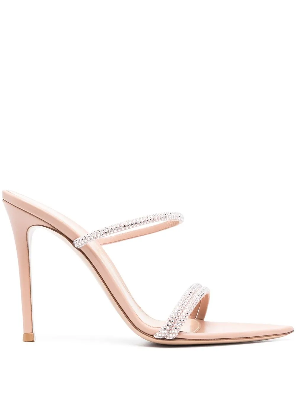 Босоножки со стразами Gianvito Rossi, нейтральный