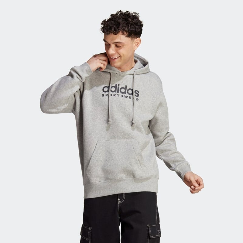 

Мужская толстовка из флиса с графикой Adidas, серый