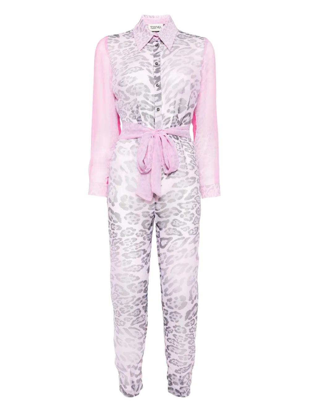 

Комбинезон Leopard Tessitura Body Couture, розовый
