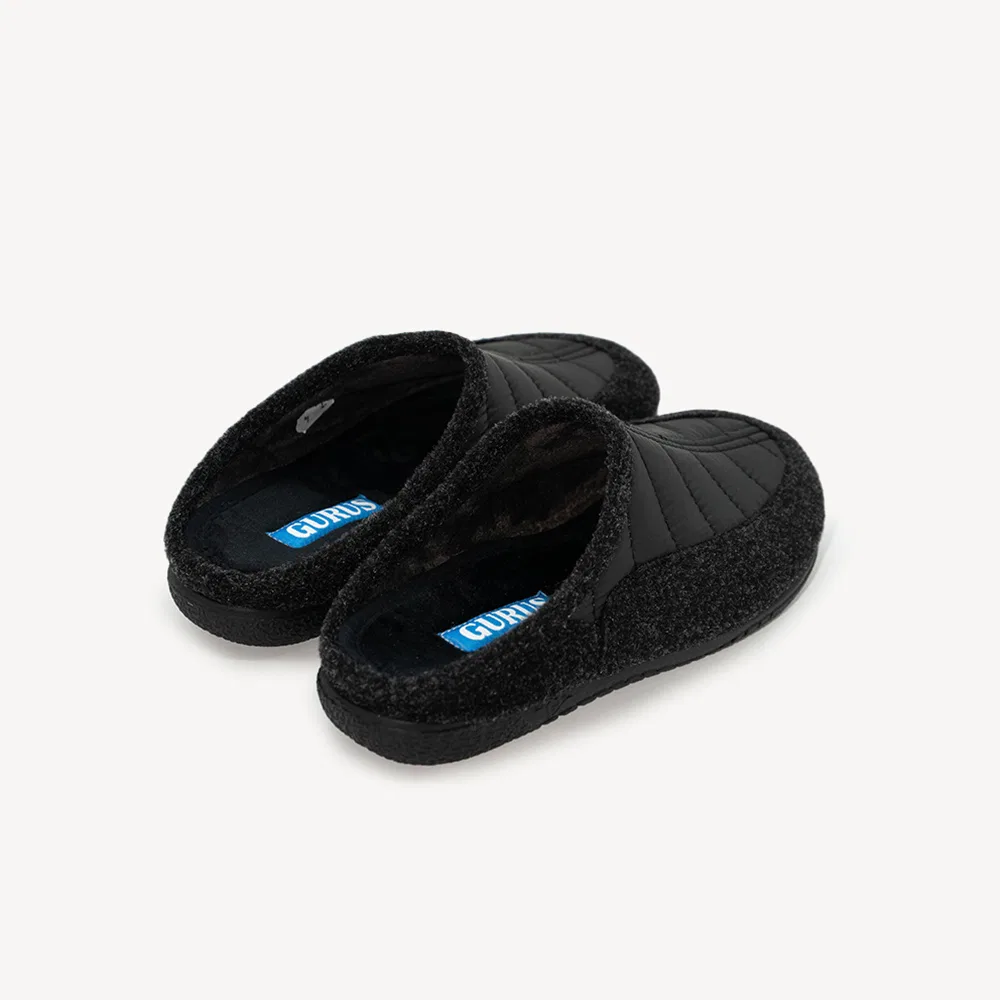 Мужские чёрные зимние тапочки Cadiz New Slipper от Gurus Shoes — фото 4