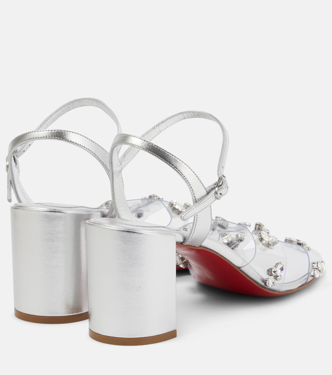 Сандалии Queenie из ПВХ и металлизированной кожи Christian Louboutin, Cry/ Silver/ Lin Silver — фото 2