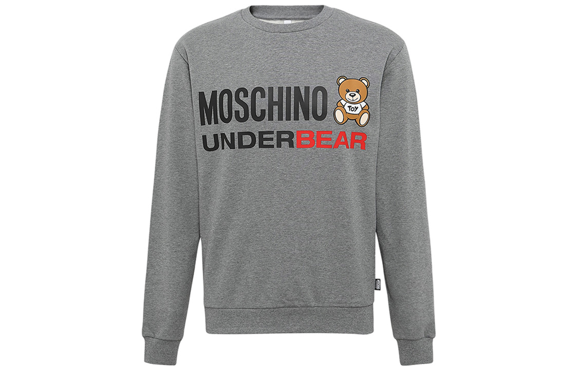 

Толстовка с круглым вырезом и логотипом MOSCHINO, серый