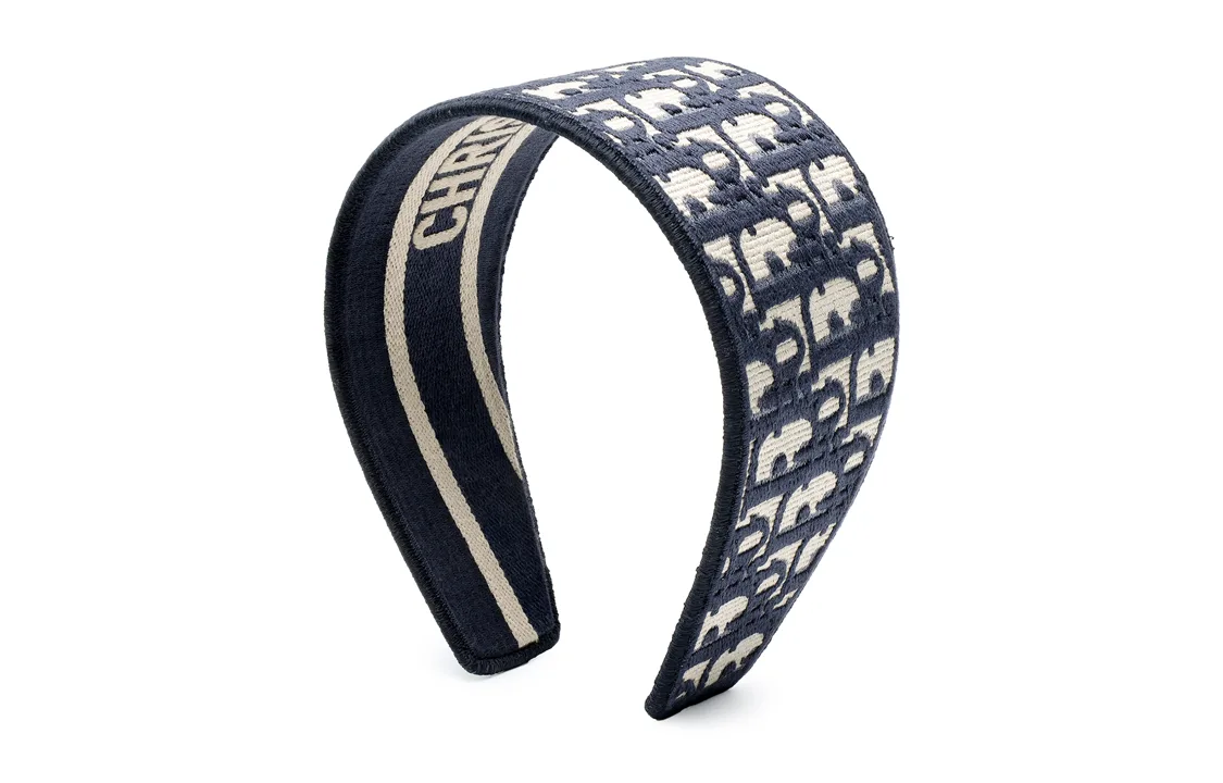 Женская повязка для волос с логотипом DIOR, Marine Blue