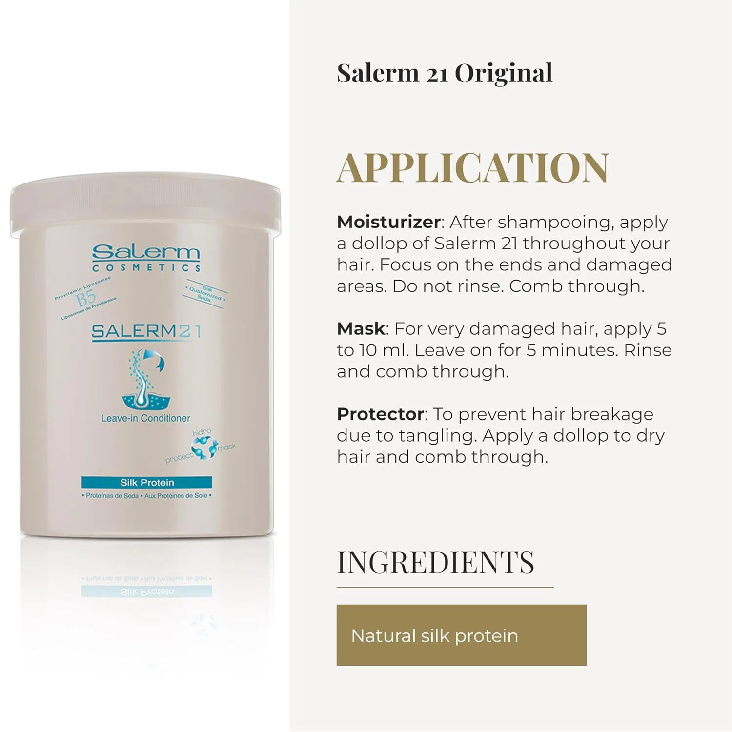 Женский несмываемый кондиционер «21 Silk Protein» от Salerm Cosmetics Salerm — фото 4
