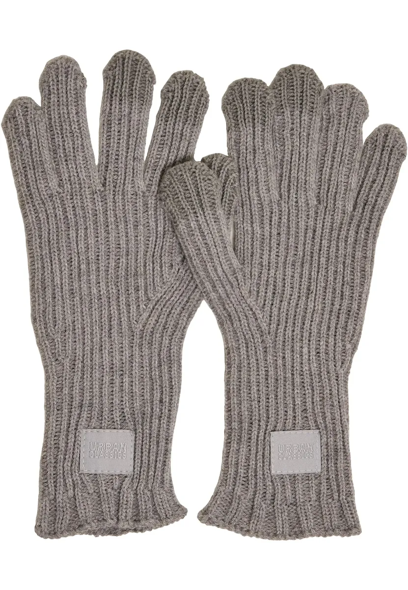 

Хлопковые перчатки URBAN CLASSICS " Urban Classics Unisex Knitted Wool Mix Smart Gloves", серый