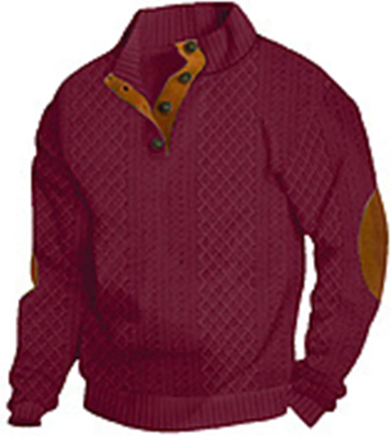 

Свитер мужской Crown Sweaters, винтажный пуловер для улицы, повседневный с длинным рукавом и воротником-стойкой