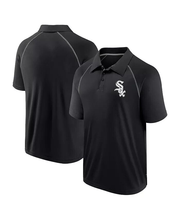 

Мужская черная футболка-поло Chicago White Sox Strong Alone Raglan Fanatics