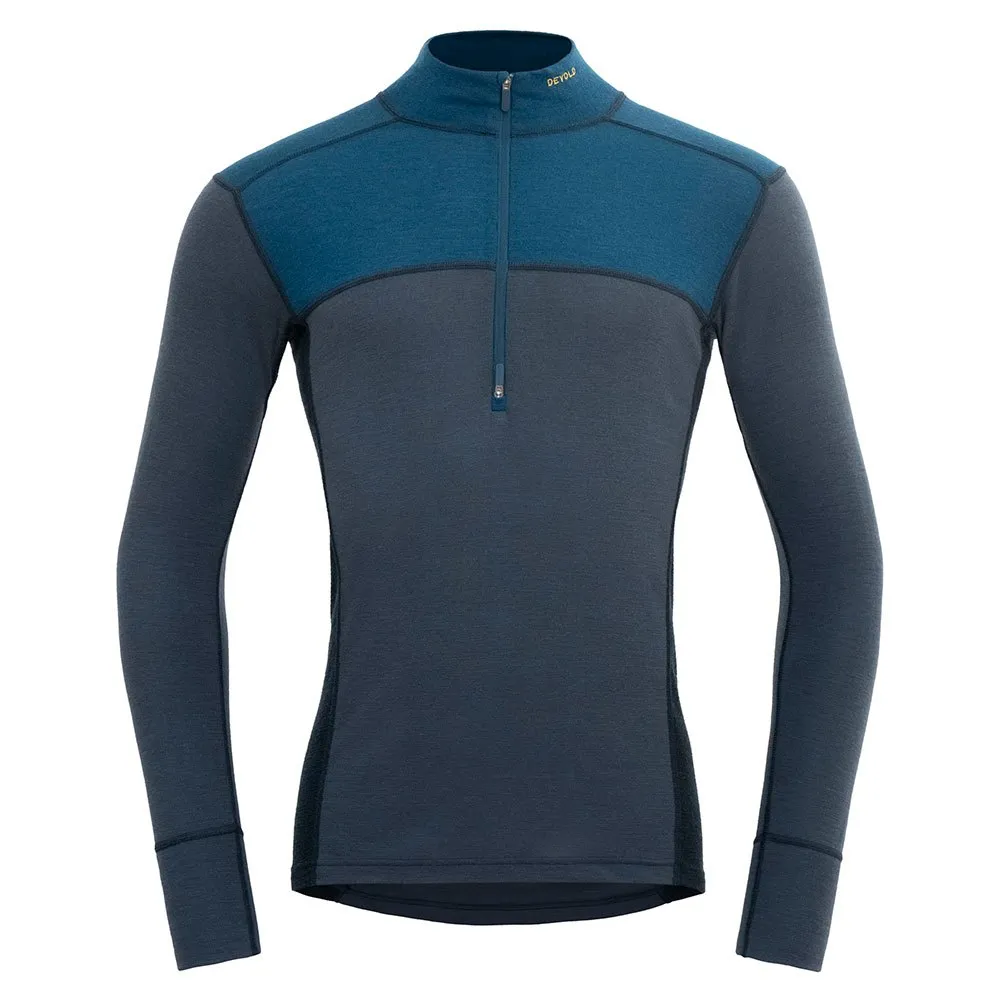 

Лонгслив DEVOLD OF NORWAY Lauparen Merino 190 half zip, синий