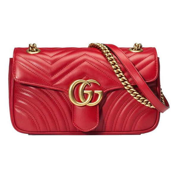 

Сумка gg marmont small matelasse shoulder bag 'red' Gucci, красный