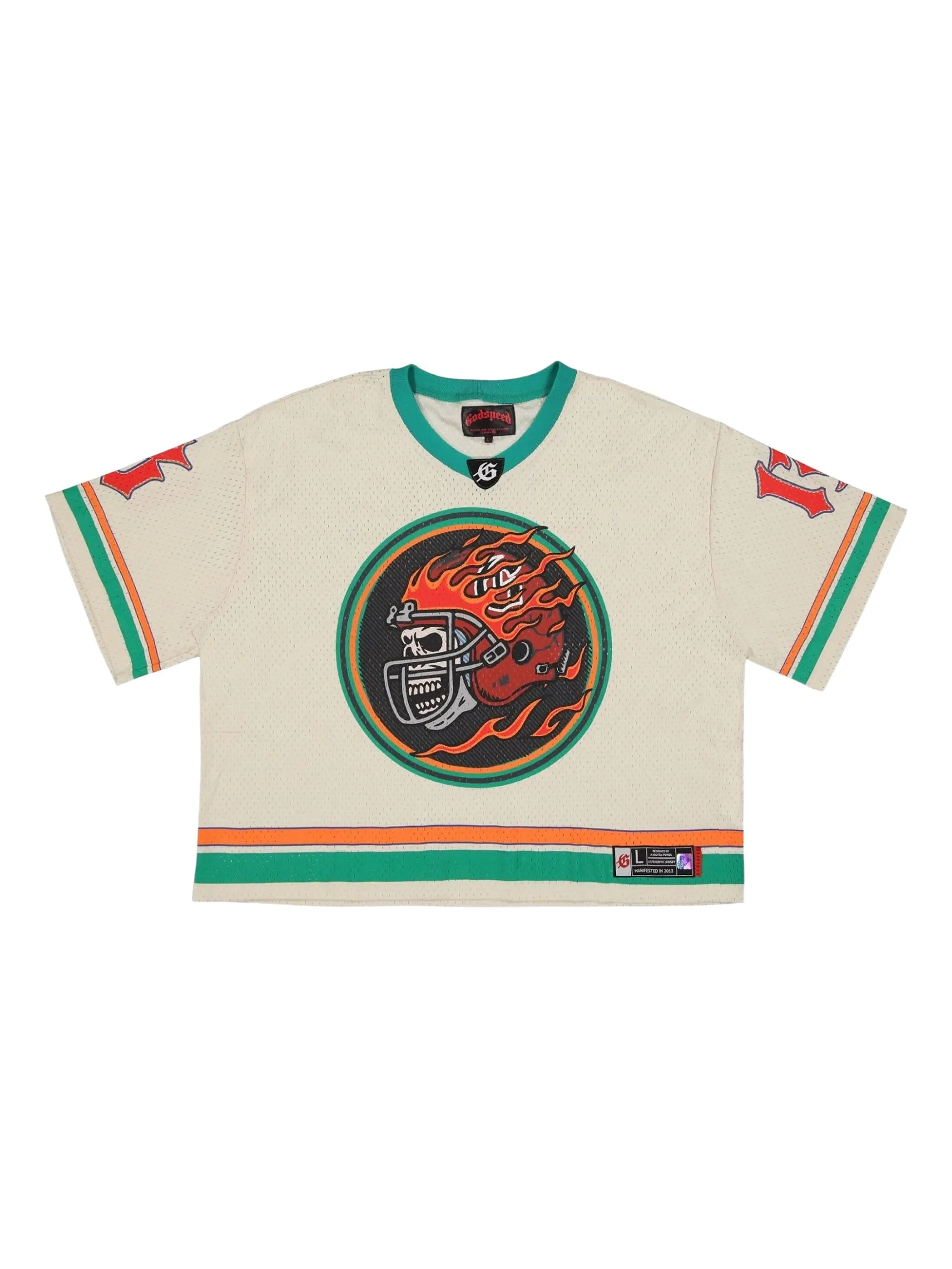 

Футболка с надписью First Down Godspeed, бежевый