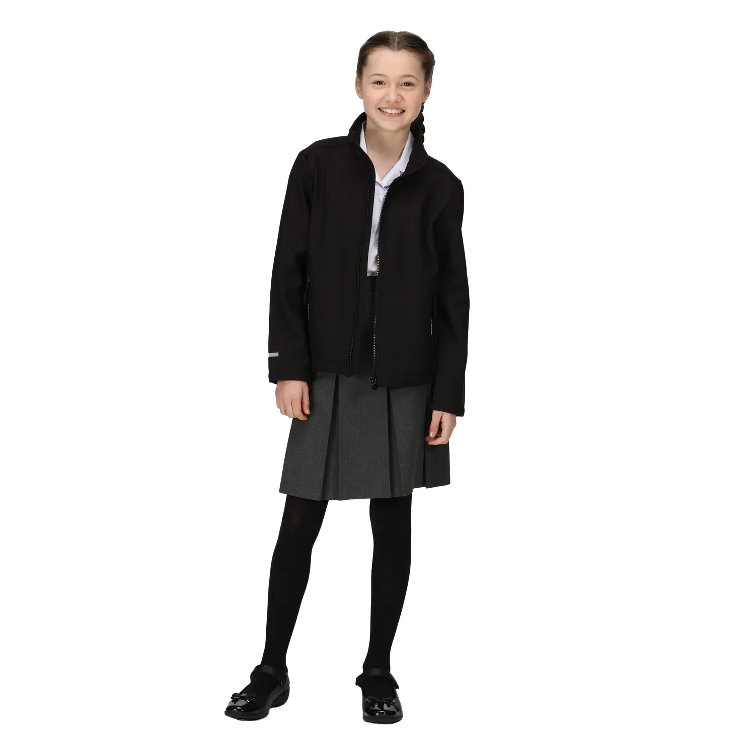 Детская куртка софтшелл с флисом Regatta Professional, черный — фото 4