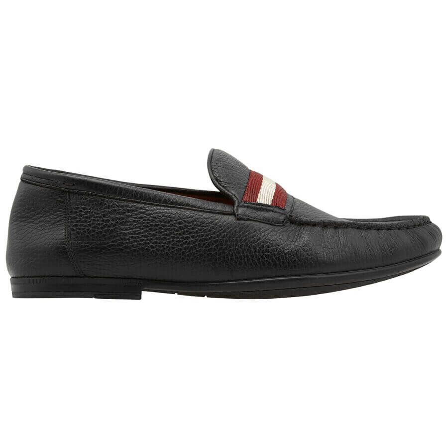 Мужские черные кожаные лоферы Bally Crokett 6228362, мультиколор — фото 2