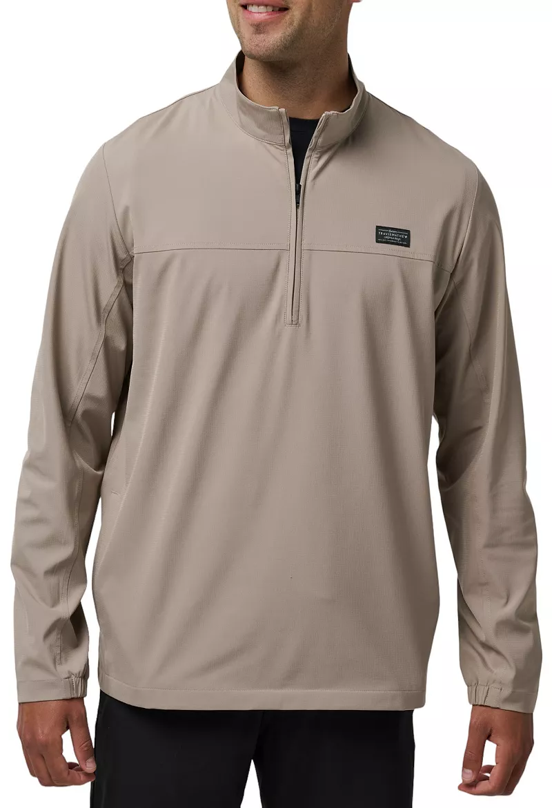

Мужская куртка для гольфа TravisMathew Wanderlust на молнии 1/4, хаки