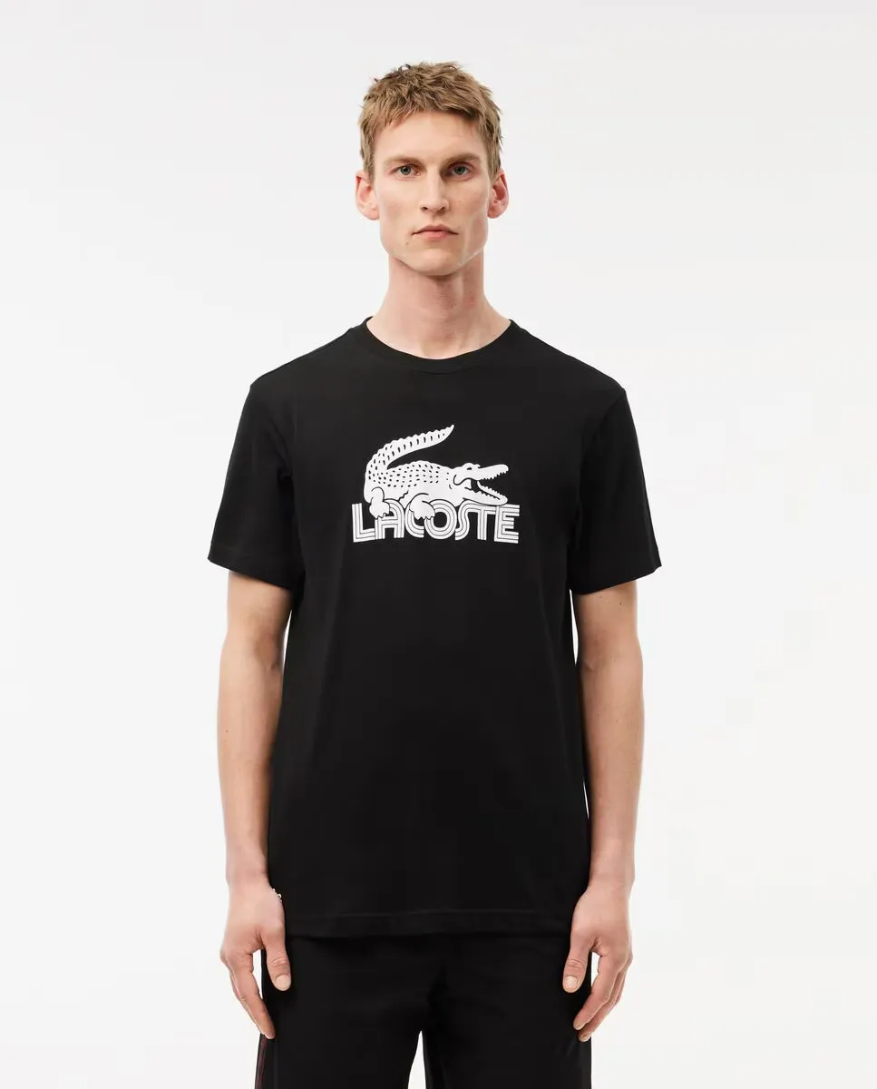 

Мужская трикотажная спортивная футболка Ultra Dry Jersey с короткими рукавами Lacoste, черный