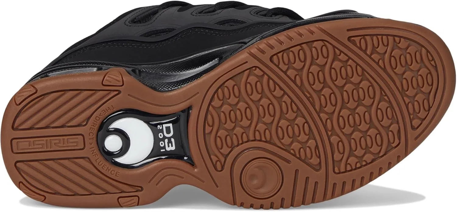 Мужские кроссовки для скейтбординга Osiris D3 2001, Black/Black/Gum — фото 3