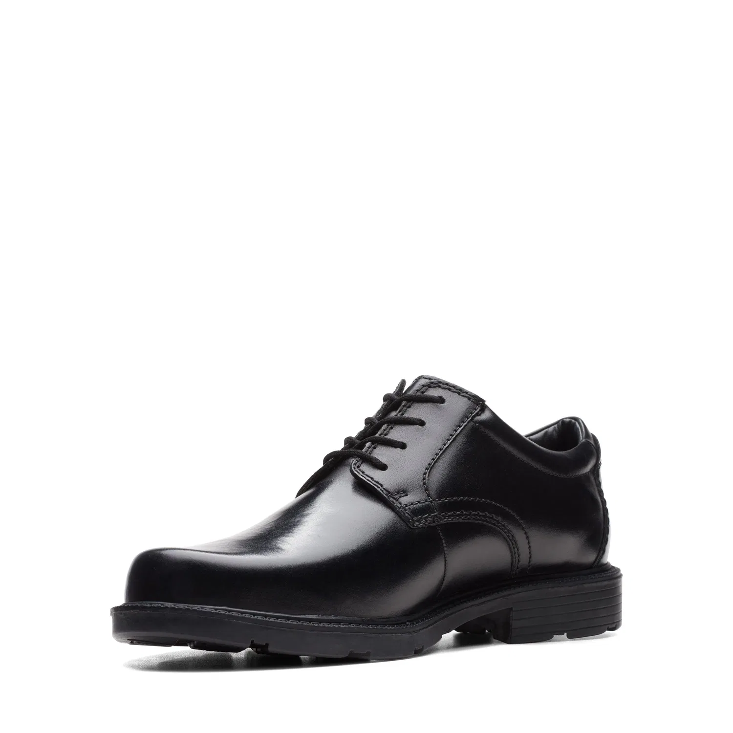 Дерби кожаные шнурованные Clarks, черный — фото 4