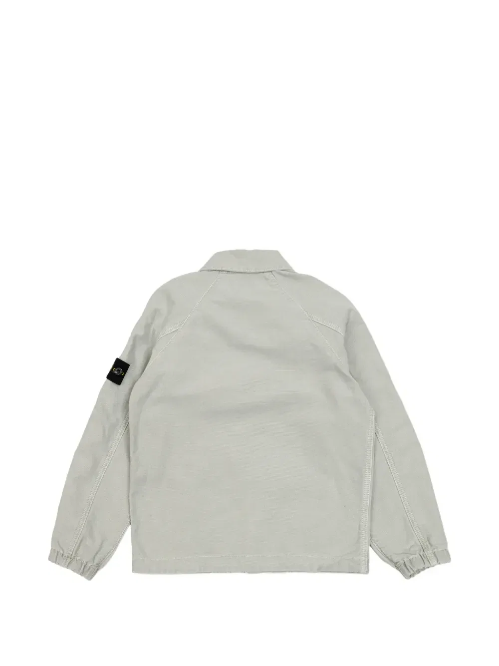 Куртка с нашивкой-логотипом на пуговицах Stone Island Junior, серый — фото 2