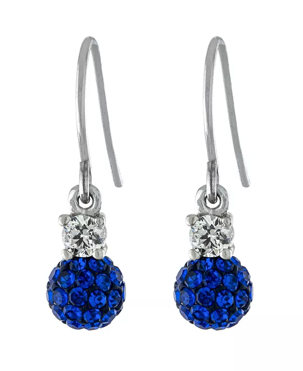 

Серьги-Подвески из хрустальных шаров 6 мм из стерлингового серебра Macy'S, blue