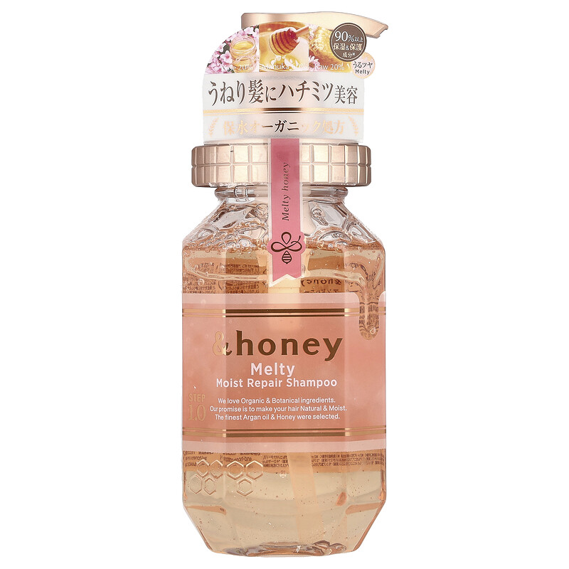 

&honey, Melty Moist Repair, восстанавливающий шампунь, чистый розовый мед, 440 мл (14,9 жидк. Унции)
