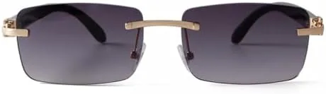 

Ретро классические солнцезащитные очки без оправы для женщин и мужчин, винтажные прямоугольные солнцезащитные очки без оправы с градиентным переходом цвета MTZJH, C3