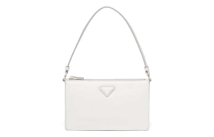

Кожаная мини-сумка женская белая PRADA