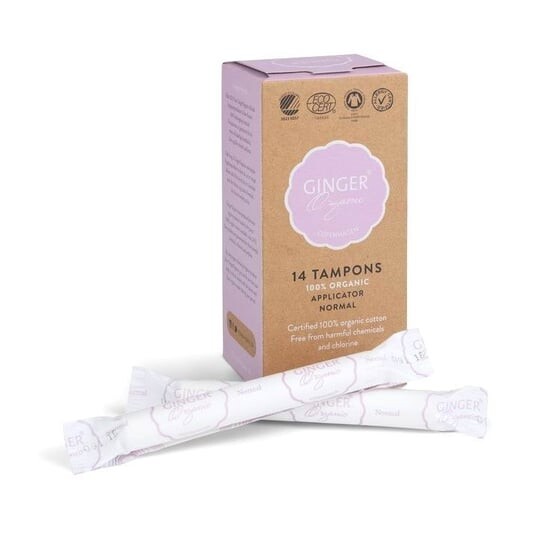 

Органические тампоны Ginger Organic Tampons с аппликатором обычные 14 шт.