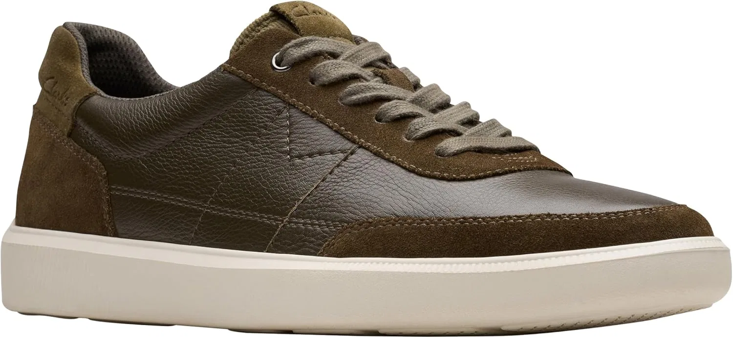 Кроссовки Clarks Herren Brodin Lo, 2-Olive Leather — фото 4