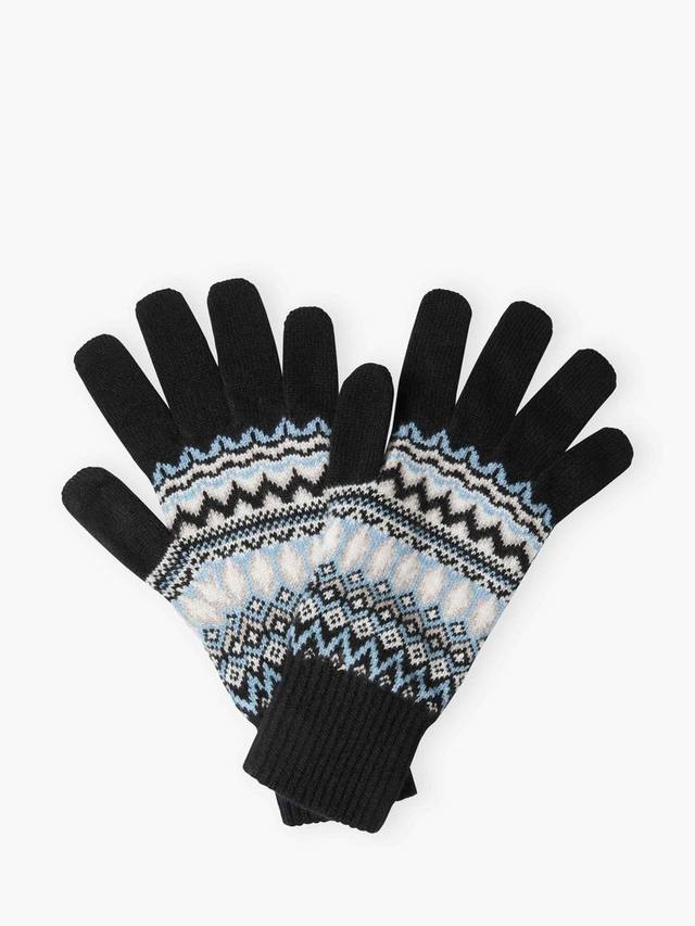 

Перчатки из кашемира с узором Fair Isle Brora, Black
