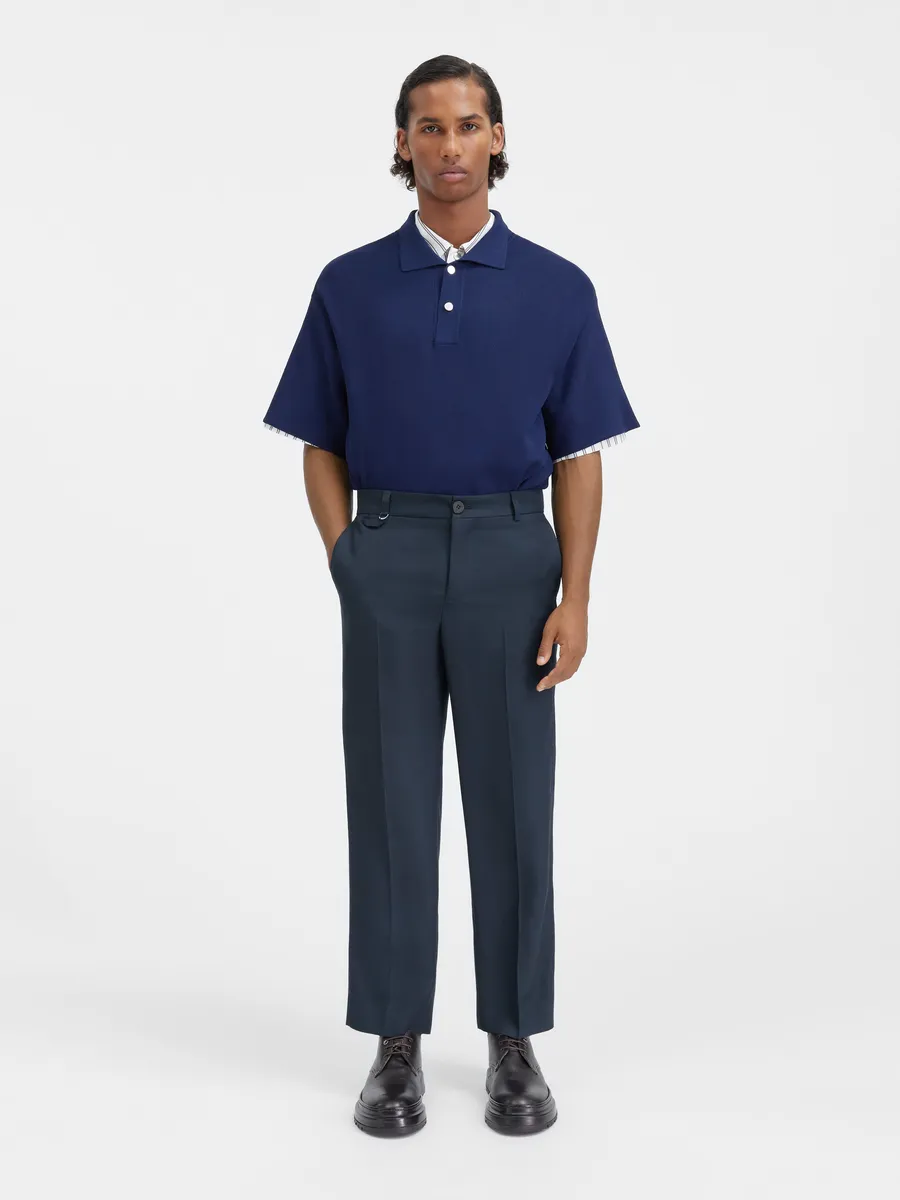 

Укороченные брюки строгого кроя Кабри Jacquemus, темно-синий