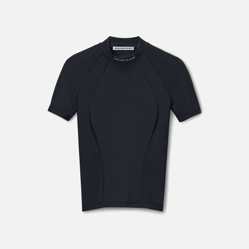 

Футболка T by Alexander Wang Short Sleeve Rashguard Top, черный