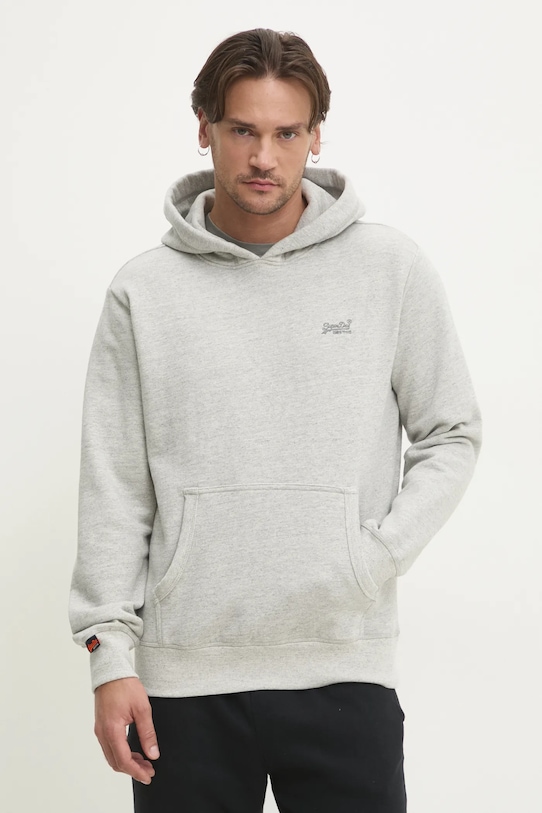 

Хлопковая толстовка Superdry, серый