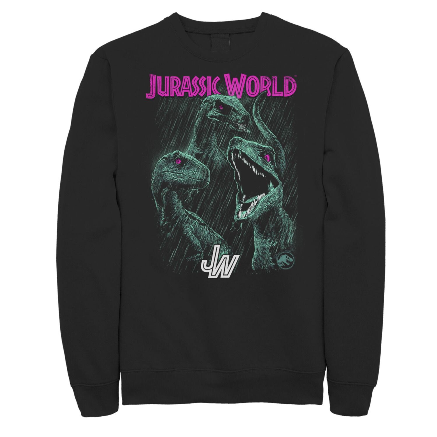 

Мужская толстовка Jurassic World Two Raptors Neon Glow Squad Licensed Character, черный