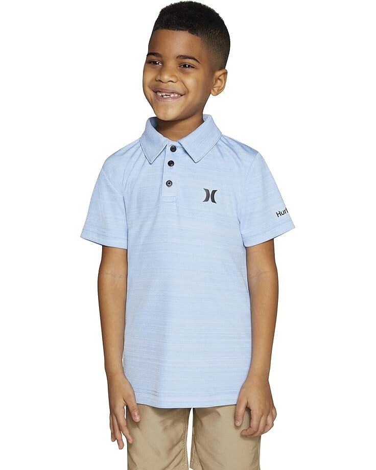 

Поло Hurley Kids Dri-FIT Polo Shirt, цвет Psychic Blue Heather