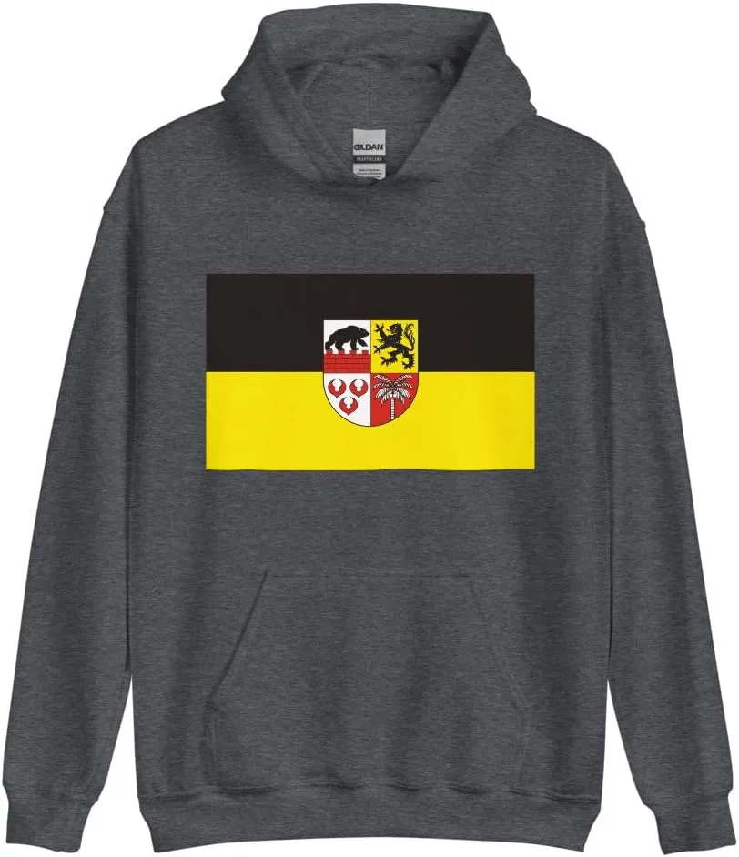 Толстовка с капюшоном Flag of Anhalt Bitterfeld Germany Generic, Dark Heather