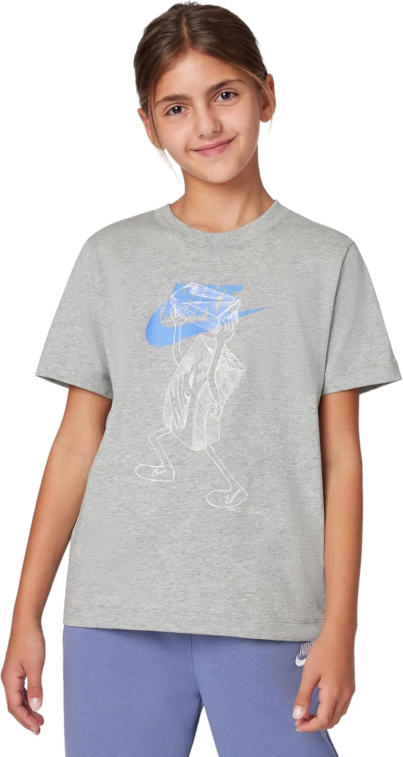 Футболка Sportswear Club Futura Nike, темно-серый меланж