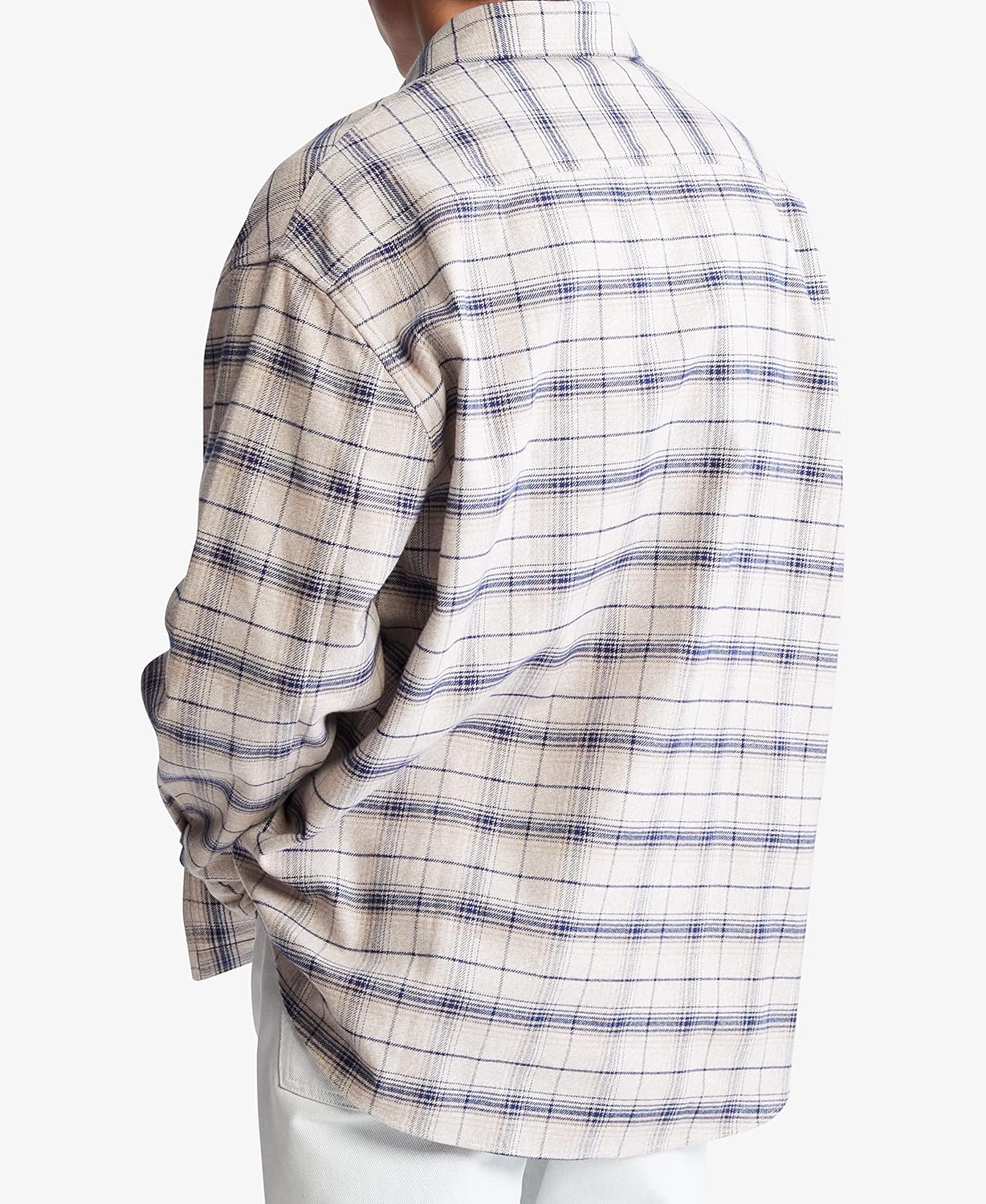 Мужская клетчатая рубашка на пуговицах Calvin Klein, Beacon Blue — фото 2