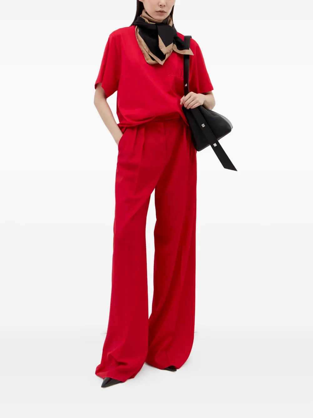 Футболка с вышитым логотипом MAX MARA, красный — фото 2