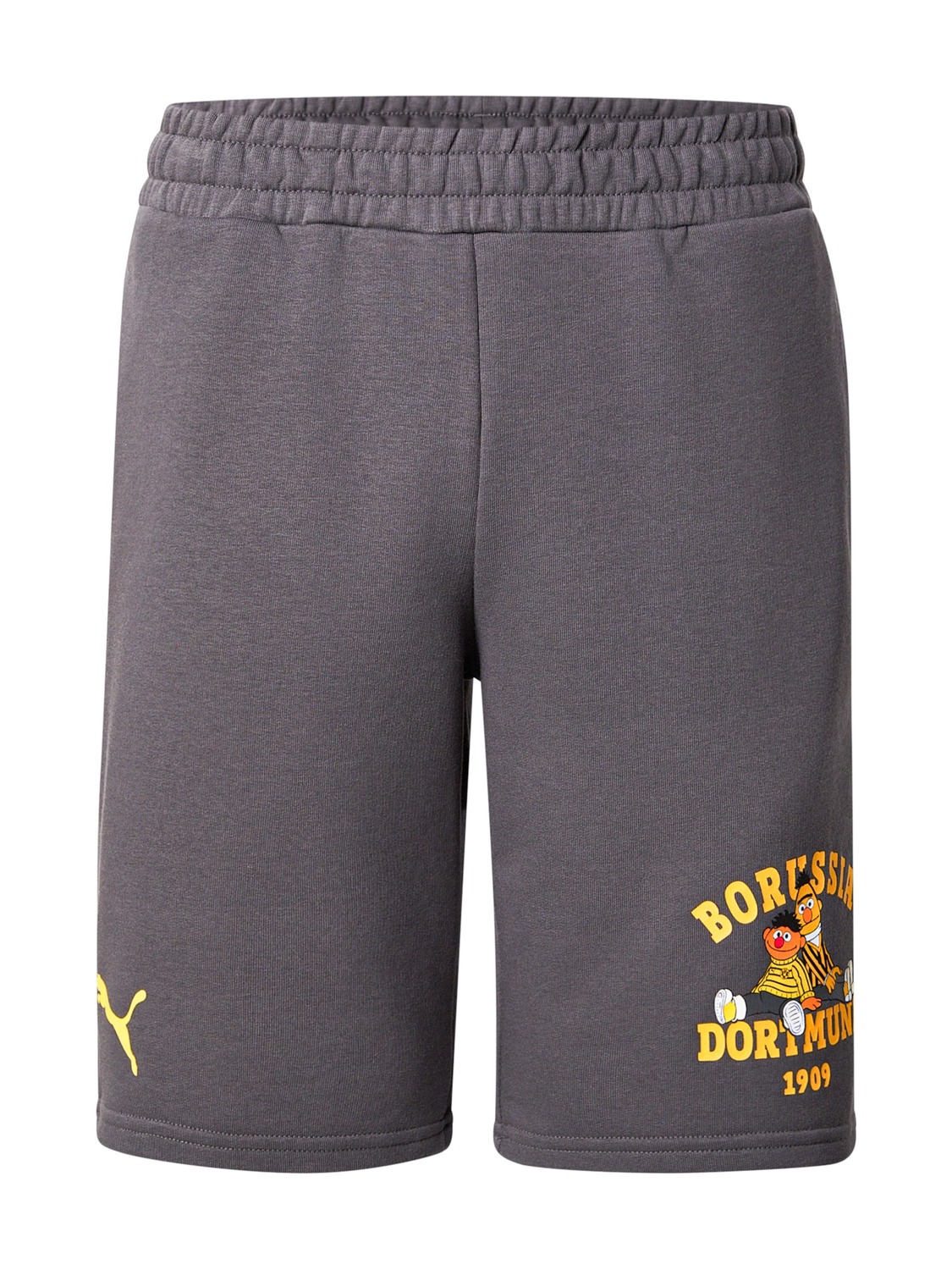 

PUMA Шорты для тренировок Regular 'BVB x Sesame Street' в темно-сером цвете