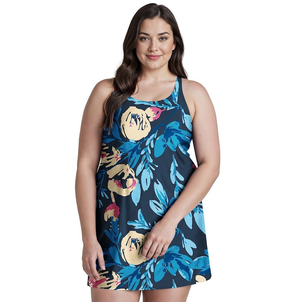 

Женская туника для плавания Lexi Tankini Upf 50+ Calypsa LLC, цвет Midnight Bloom