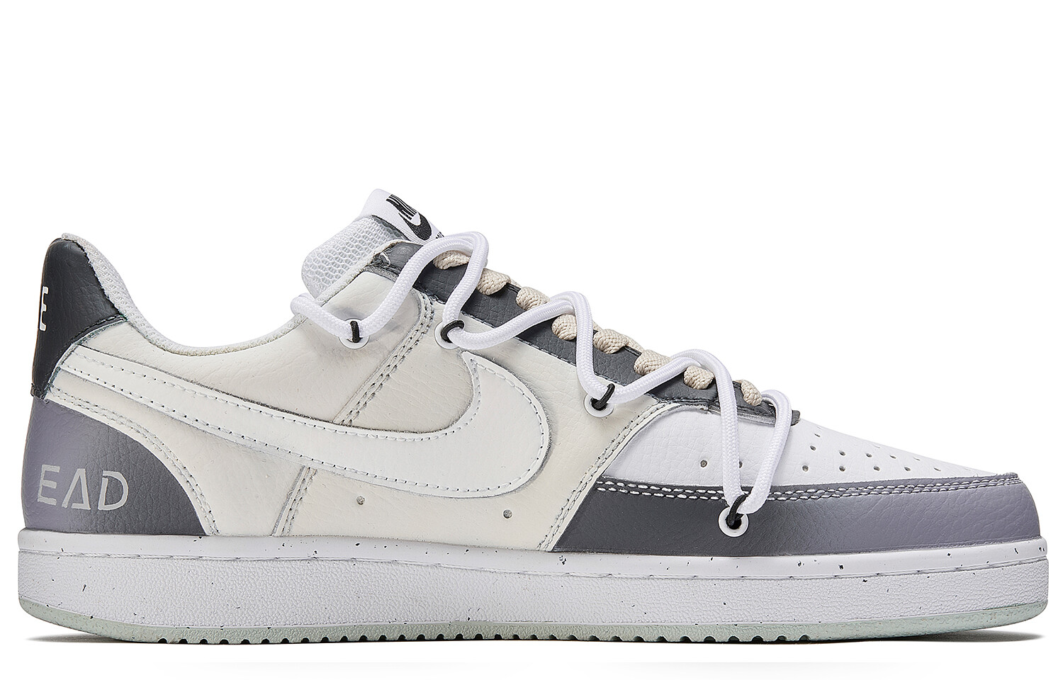 

Кроссовки Nike Court Borough Skateboarding Shoes Men Low-top Beige/blue/black, бежевый/синий/черный