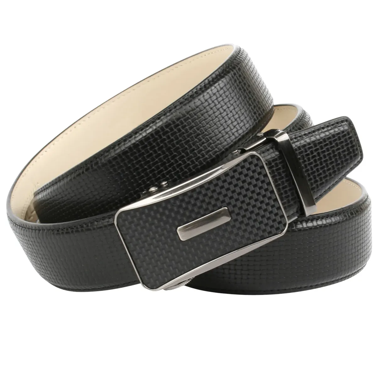 

Кожаный ремень Anthoni Crown с плетеным тиснением, черный