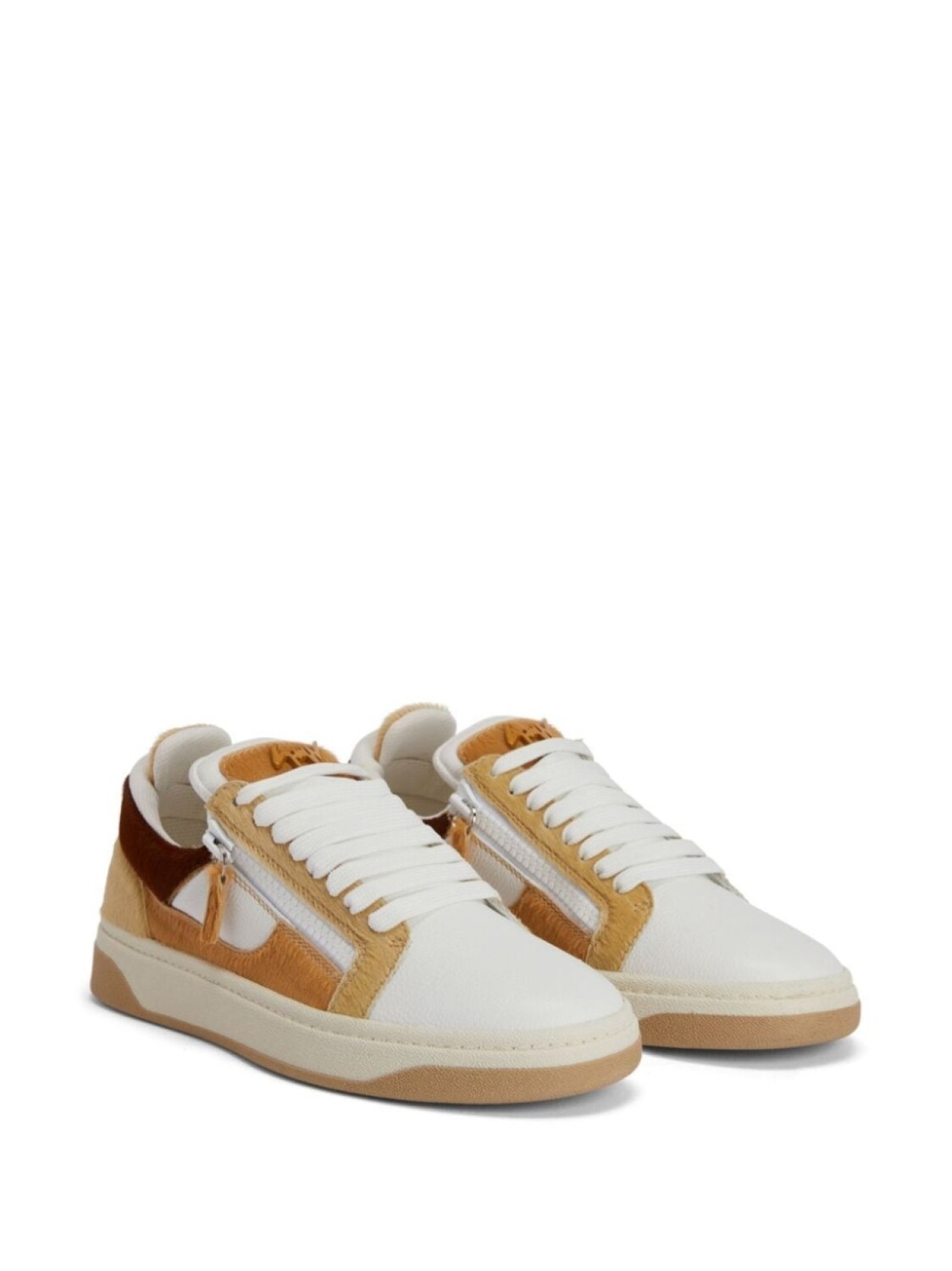 Кроссовки Giuseppe Zanotti GZ94 Color Block, белый/коричневый — фото 2